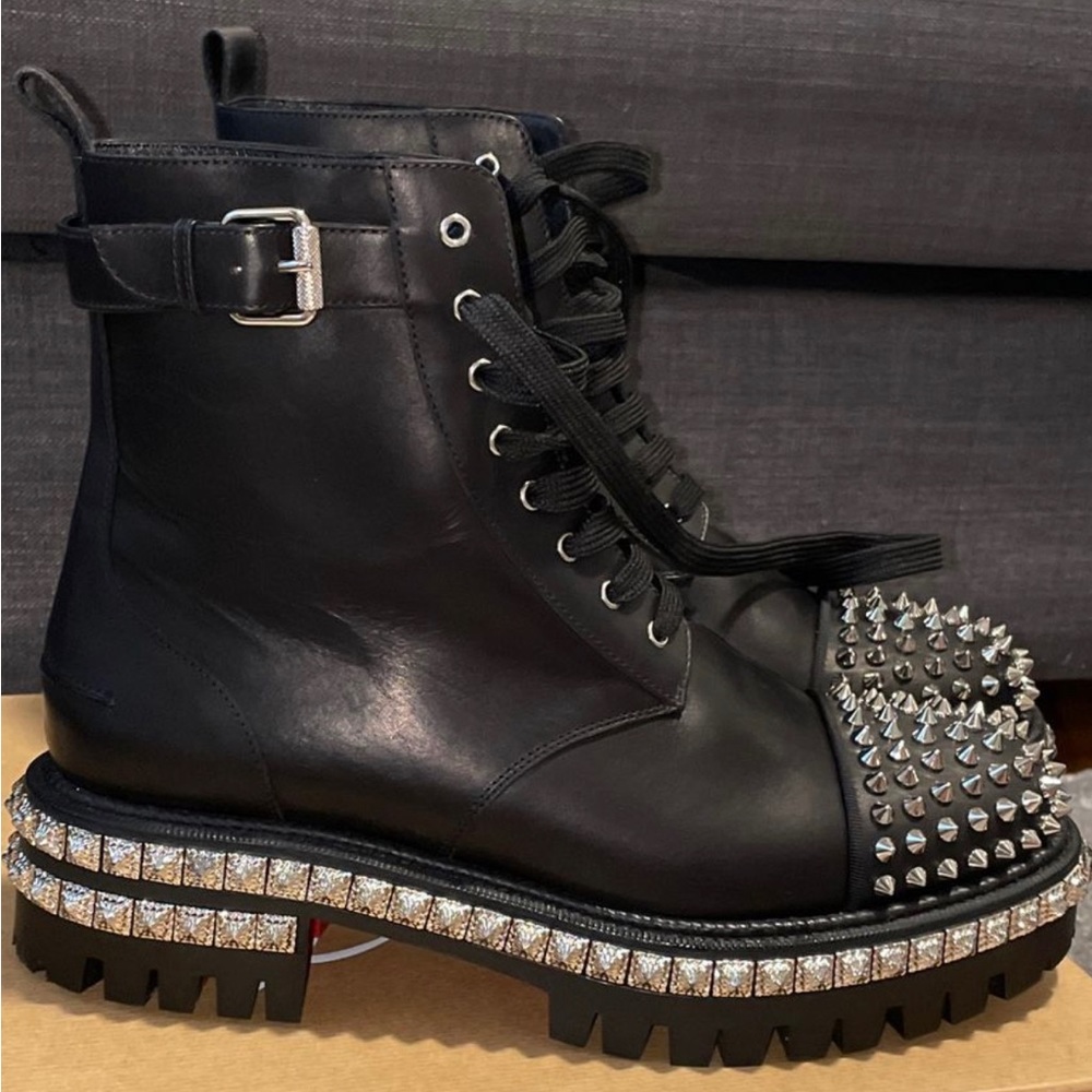 LOUBOUTIN SPIKED BOOTS